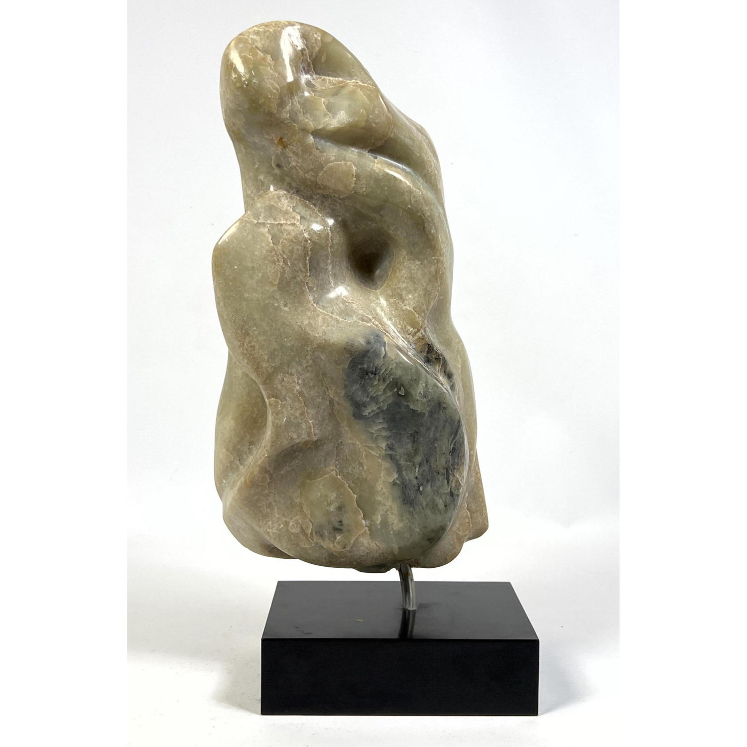 Organic Carved Stone Abstract Sculpture.