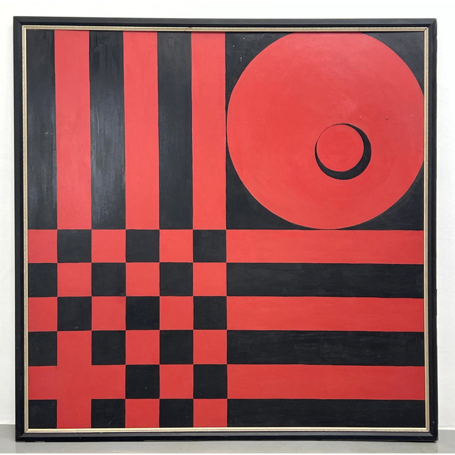 Bright Op Art Geometric Painting  2b8b9f