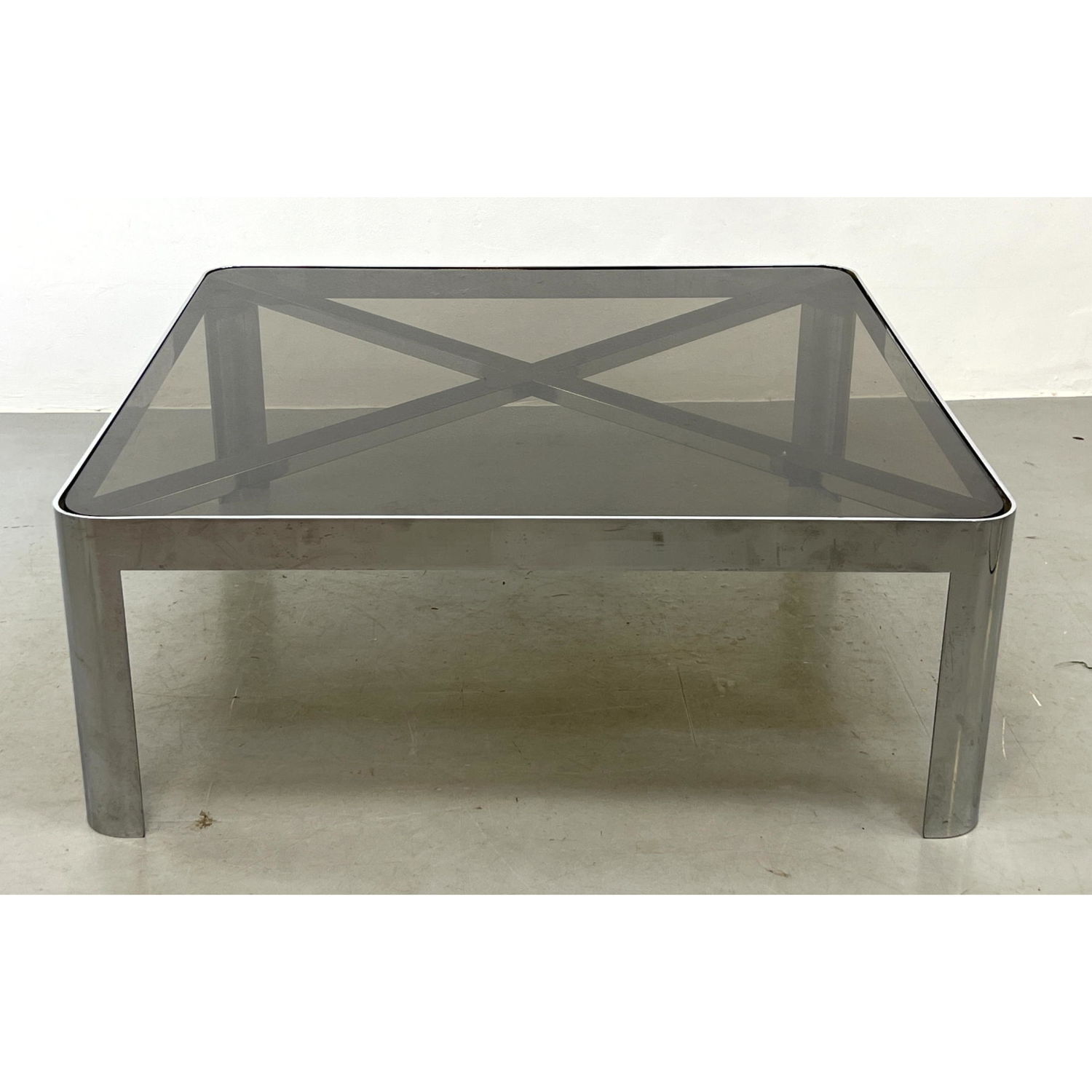 Chrome Frame Coffee Table. Inset