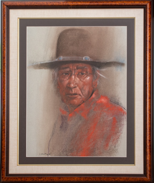 CLIFFORD BECK "NAVAJO MAN" PASTEL