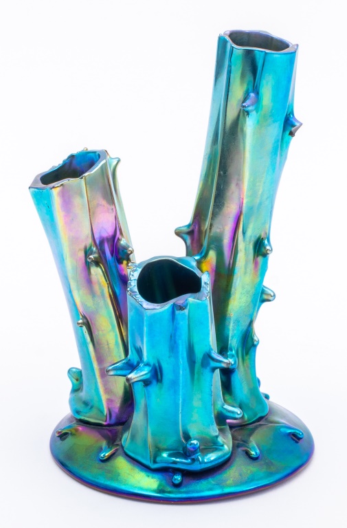 STEUBEN BLUE AURENE GLASS STUMP 2bb5bb