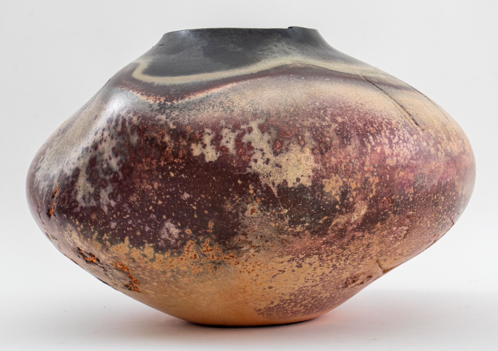 LIZ ANDERSON, LARGE FREE FORM RAKU