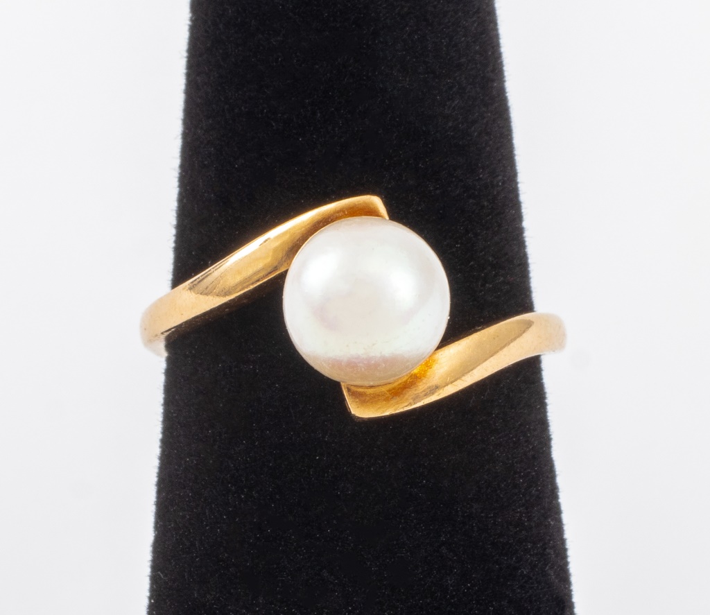 MIKIMOTO 14K YELLOW GOLD PEARL 2bb63d