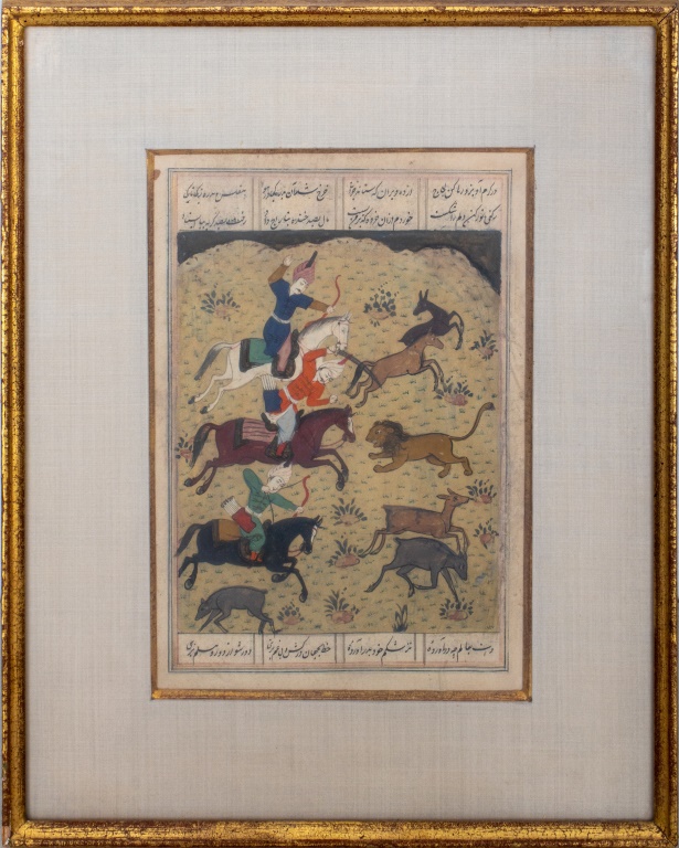 PERSIAN MINIATURE GOUACHE ON PAPER 2bb682