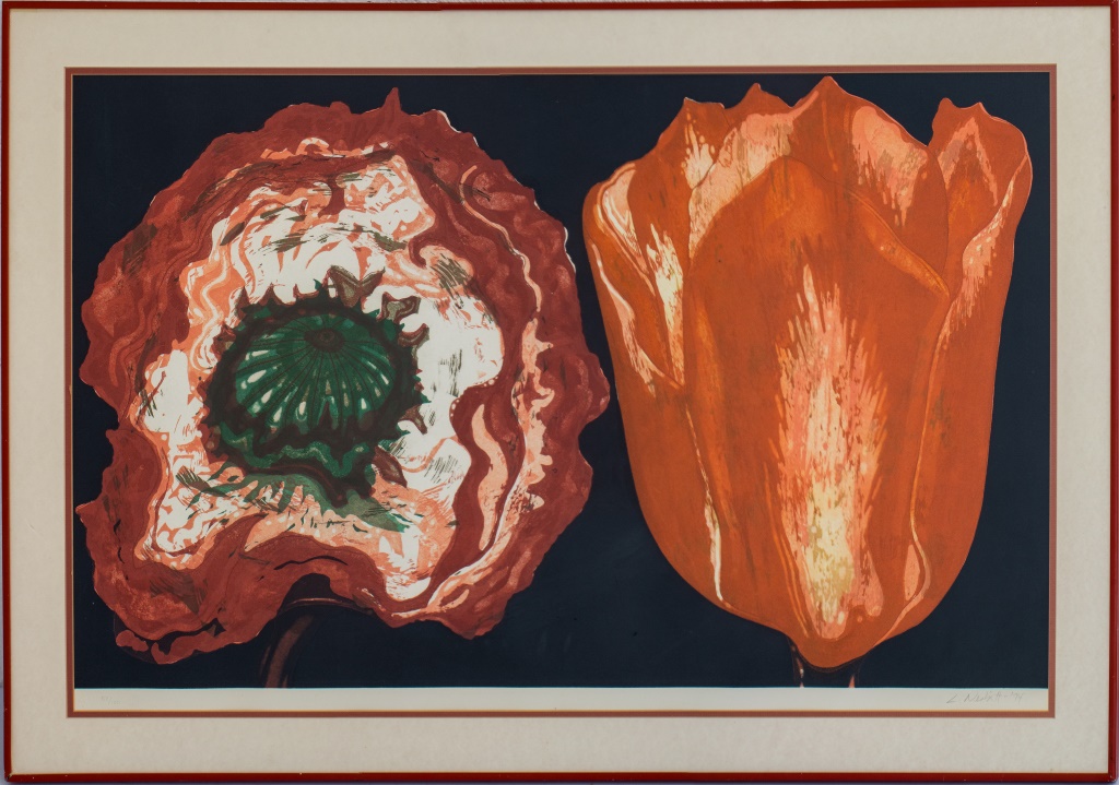 LOWELL NESBITT POPPY AND TULIP  2bb6bb