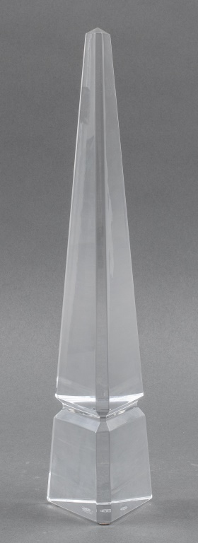 BACCARAT CRYSTAL GLASS OBELISK 2bb6ed