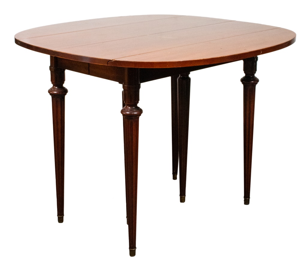 REGENCY STYLE MAHOGANY DROP LEAF DINING