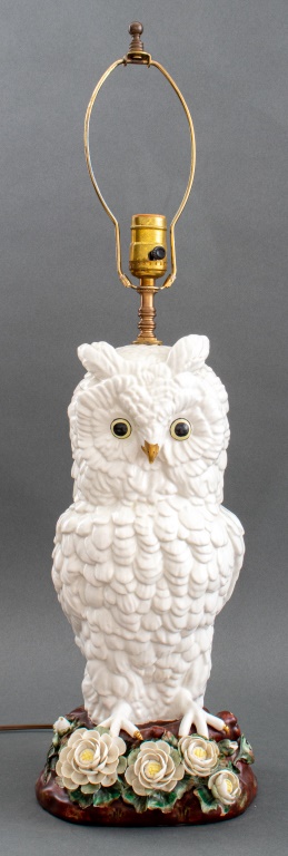 MOTTAHEDEH CERAMIC OWL MOUNTED AS A