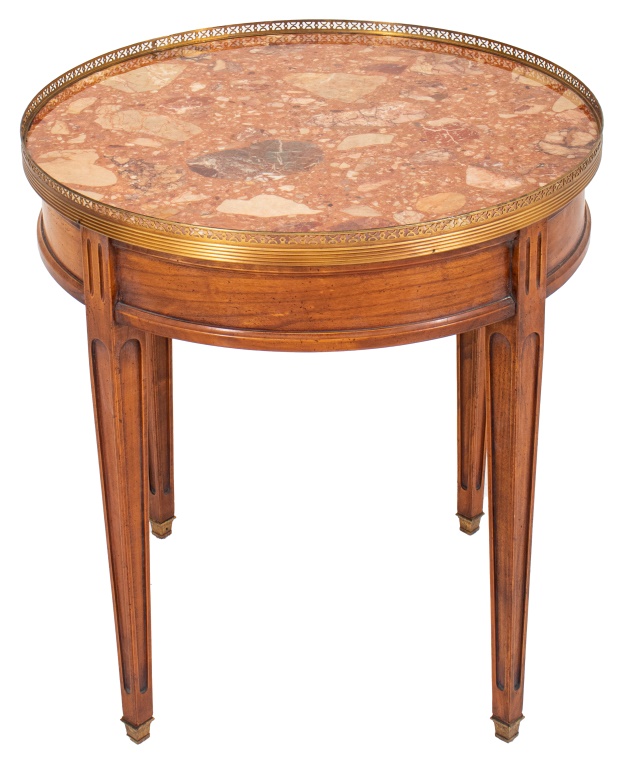 LOUIS XVI STYLE MARBLE MOUNTED TABLE