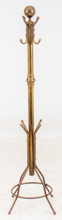 VICTORIAN STYLE BRASS COAT RACK 2bb7b3