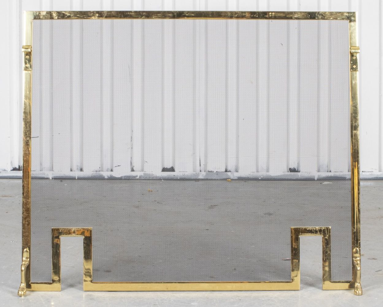 BRASS FIRE SCREEN Brass framed