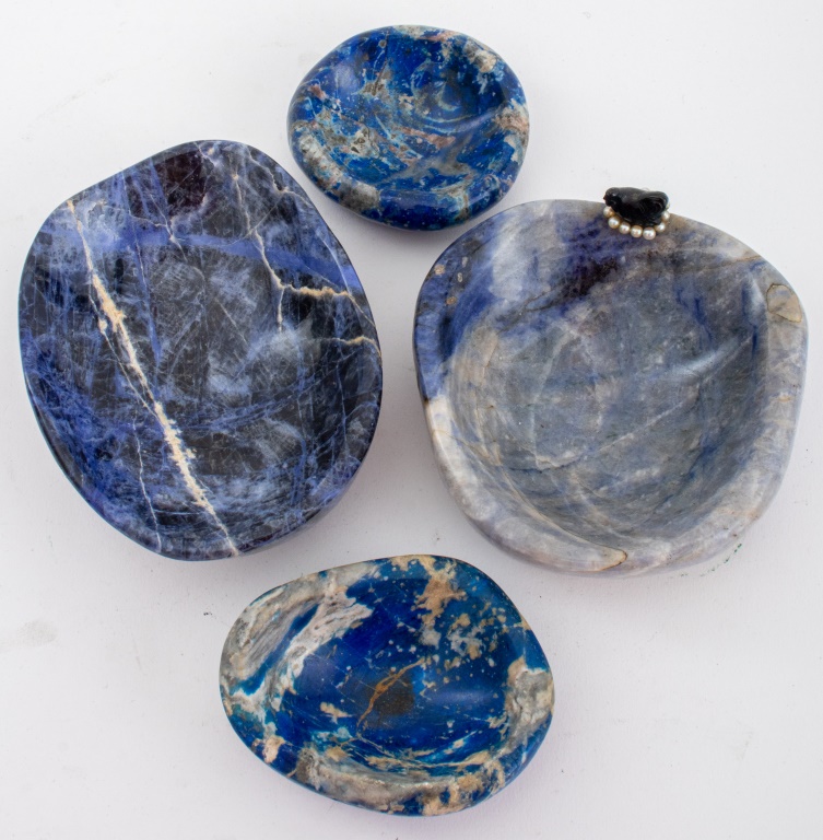 LAPIS LAZULI ASHTRAY OR DISH, 4