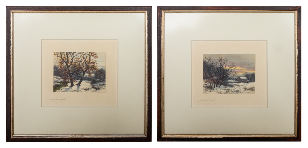 C G DAVIDSON WINTER LANDSCAPE 2bb92c