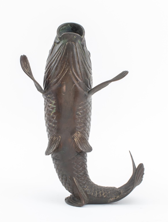 JAPANESE MEIJI BRONZE CARP FISH 2bba13