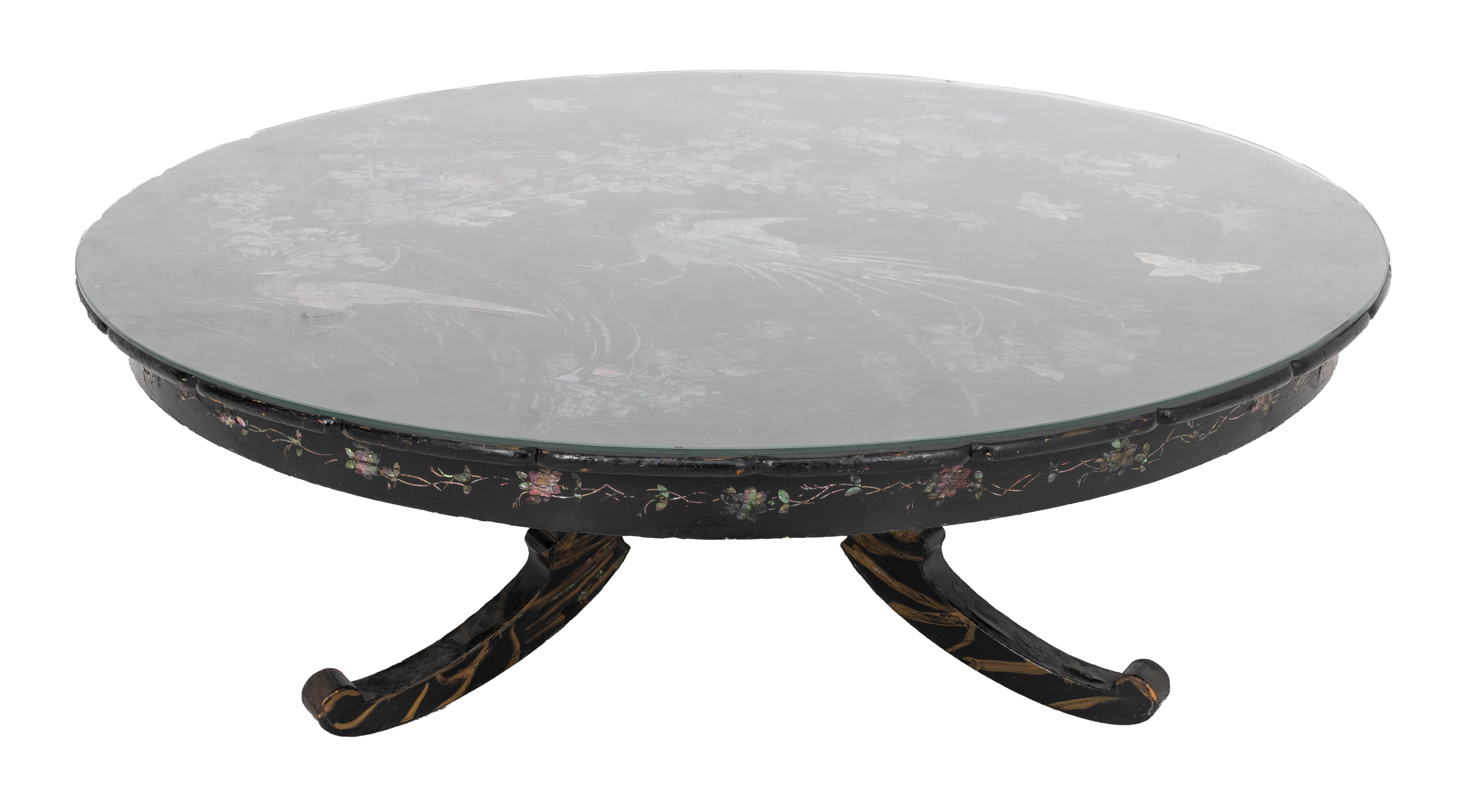 BLACK LACQUERED SHELL INLAID LOW 2bba26