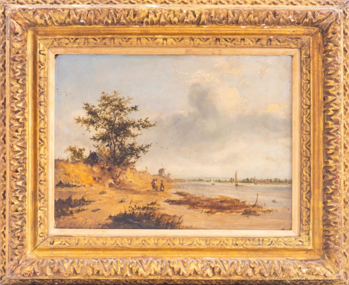 DUTCH LANDSCAPE OIL ON PANEL, 19TH CENTURY