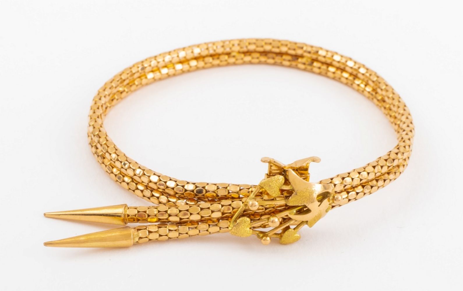 18K YELLOW GOLD SNAKE BRACELET