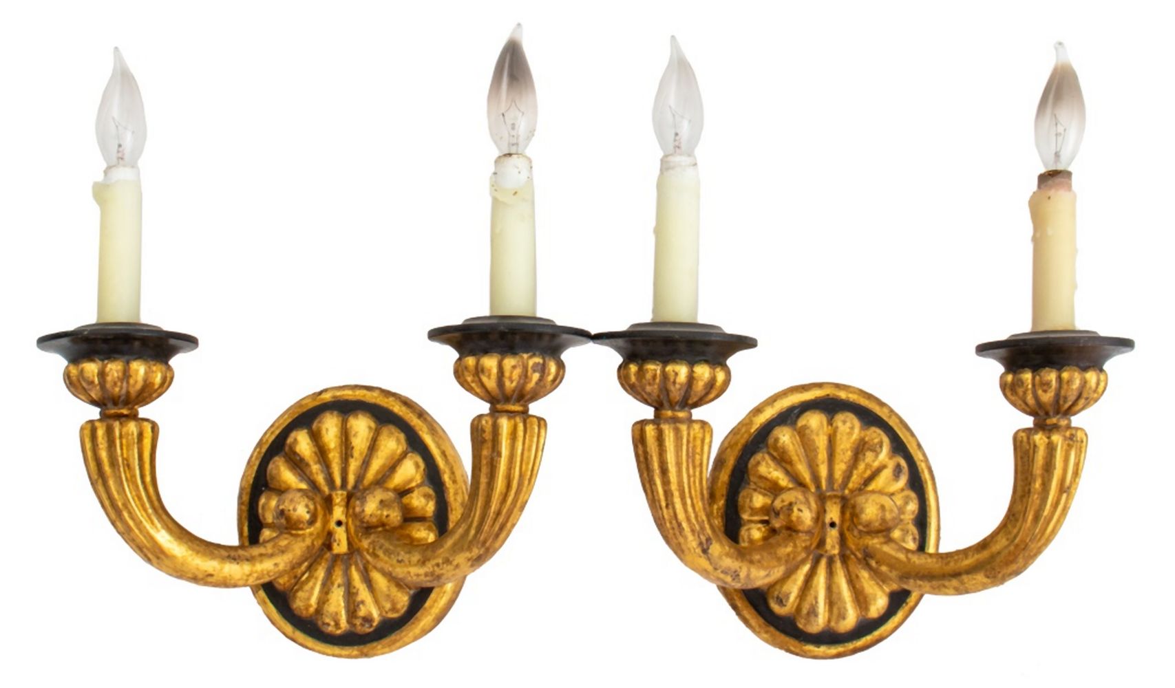 ART DECO STYLE GILTWOOD TWO LIGHT 2bbb82