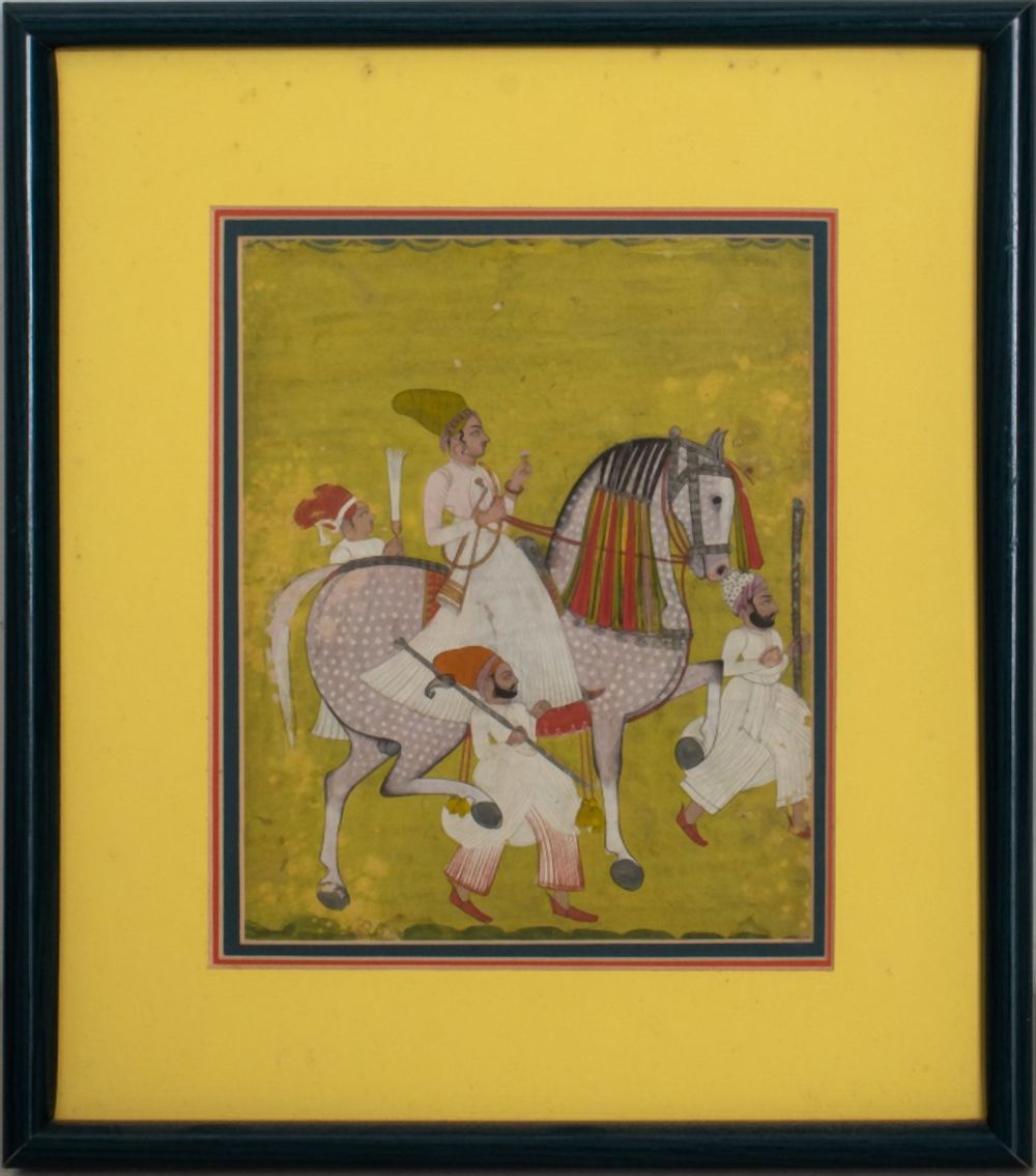 INDIAN EQUESTRIAN PAINTING OF RAJPUT 2bbb9e