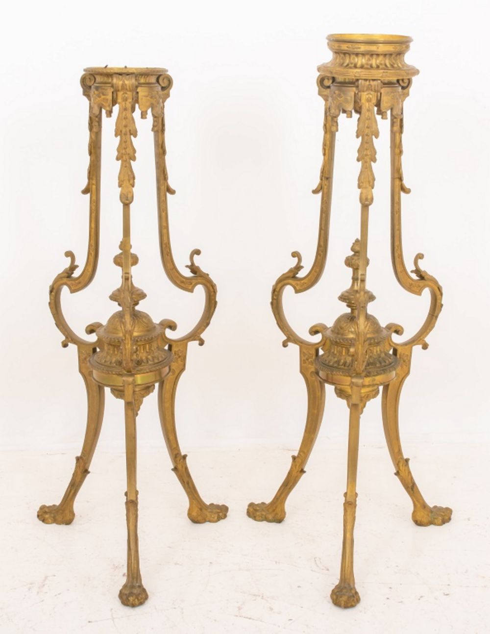 BELLE EPOQUE GILT BRONZE PEDESTALS  2bbbaa