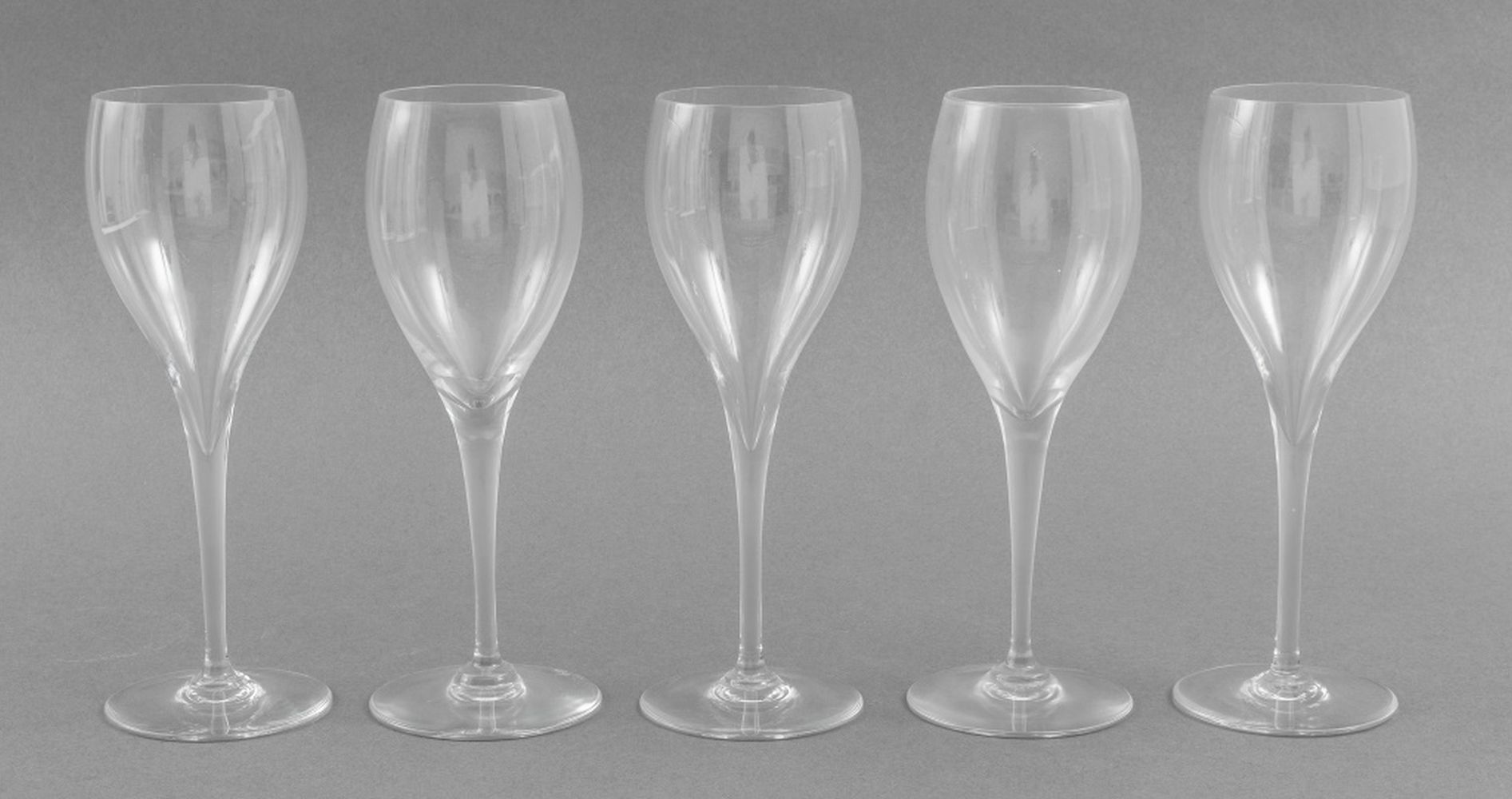BACCARAT CRYSTAL WHITE WINE GLASSES,