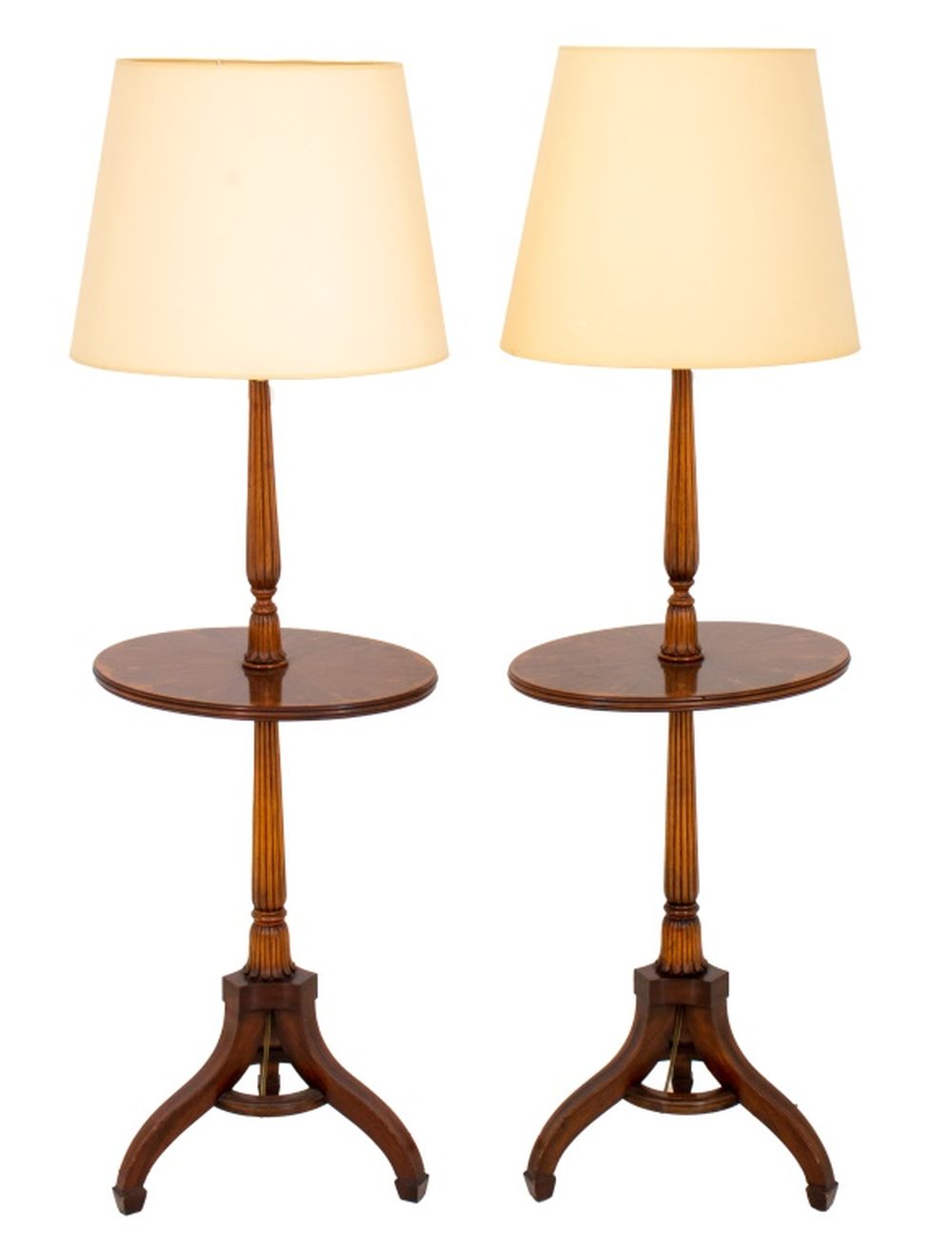 SHERATON STYLE STANDING LAMP TABLES  2bbd02
