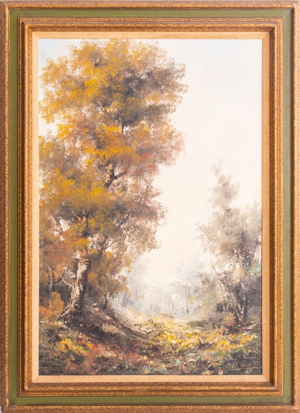 ILLEGIBLY SIGNED FALL LANDSCAPE