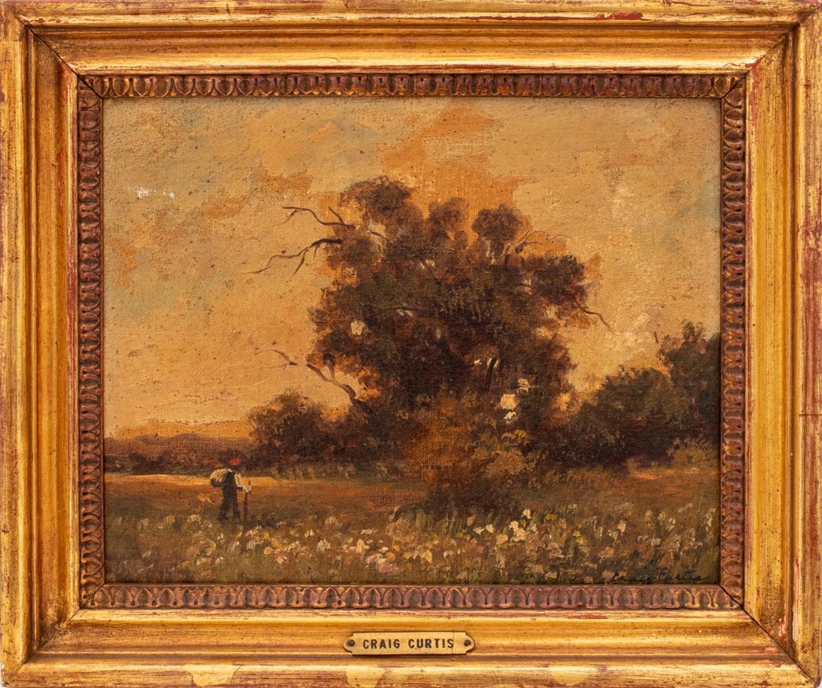 SIGNED 19TH C LANDSCAPE OIL ON 2bbd23