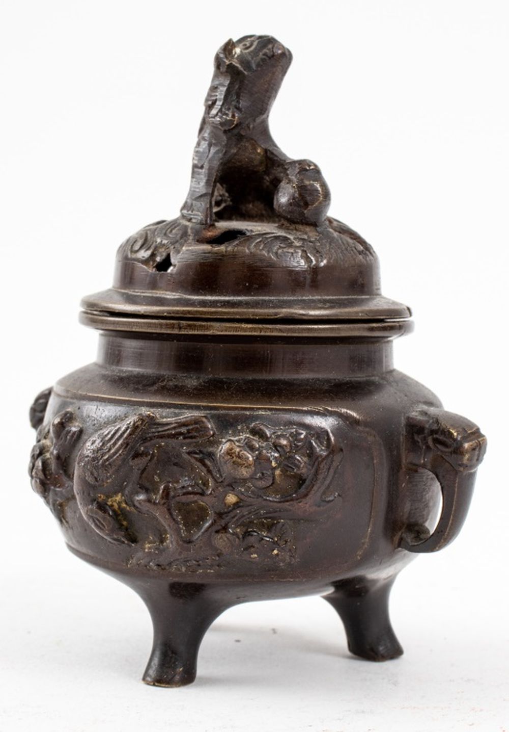 CHINESE DIMINUTIVE PATINATED BRONZE