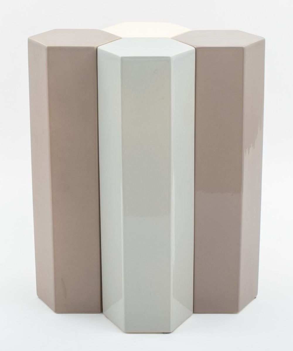 MODERN HEXAGONAL GRAY GLAZED CERAMIC 2bbe73