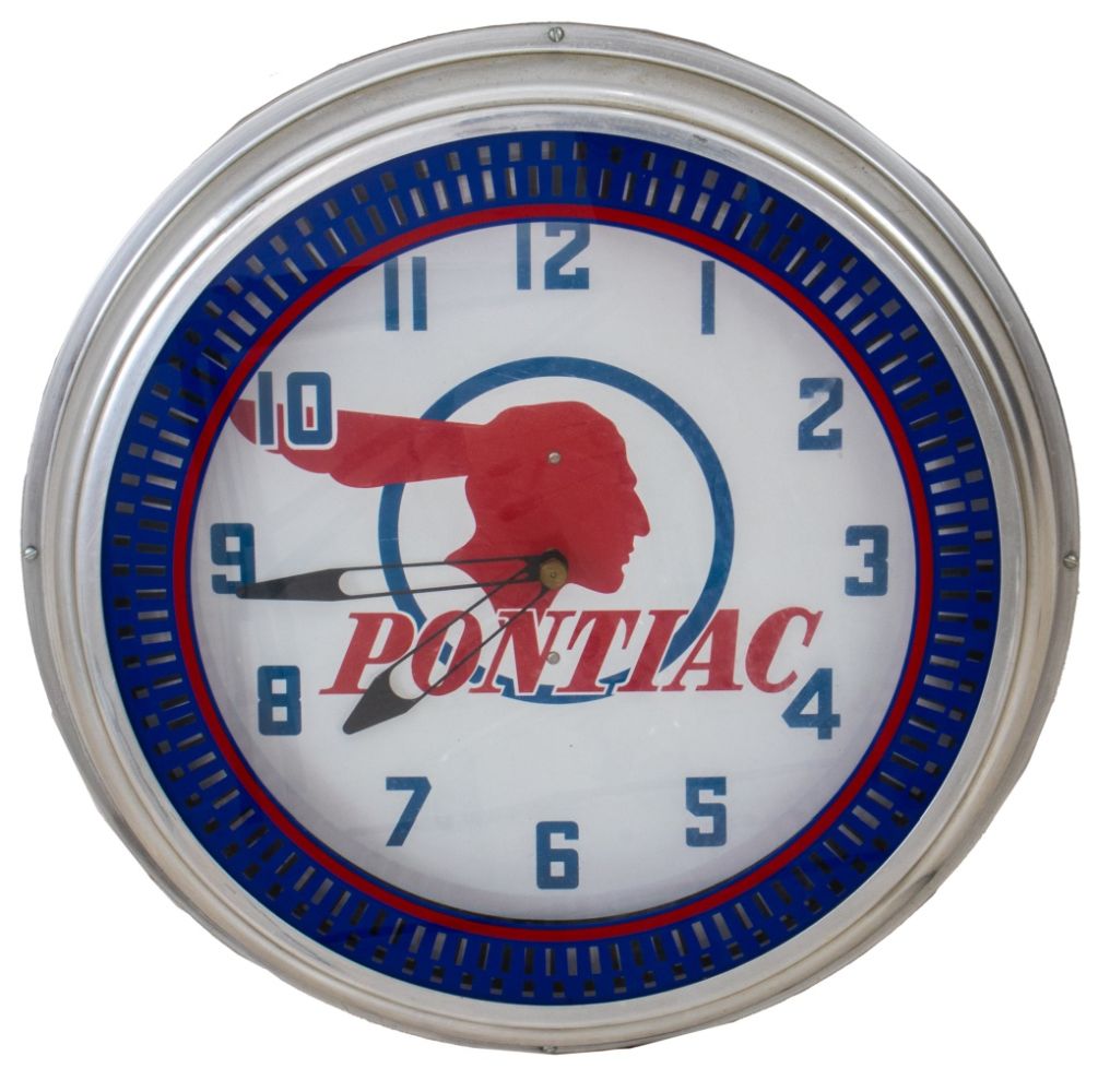 MODERN PONTIAC ADVERTISING CLOCK WITH