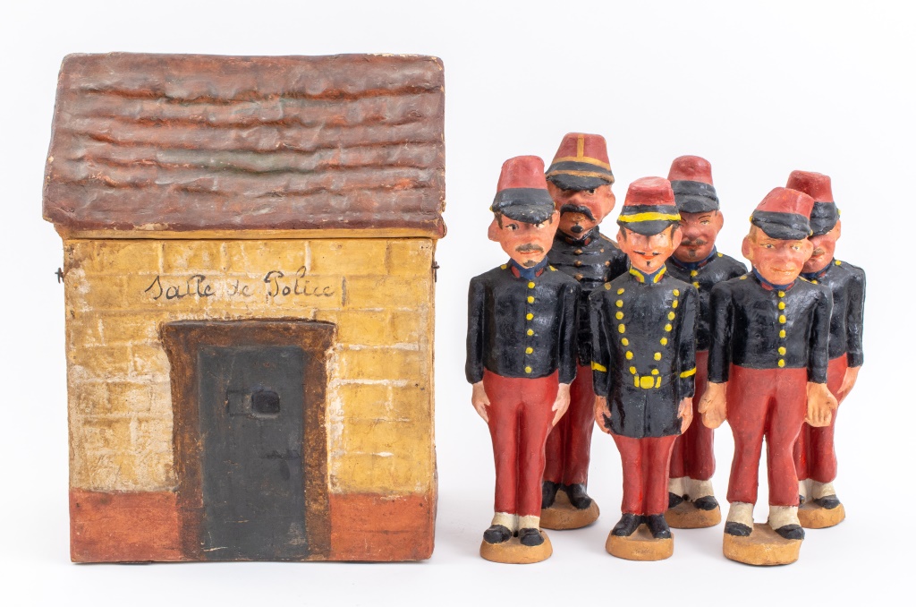 FRENCH 1850S PAPER MACHE POLICE 2bc1b0