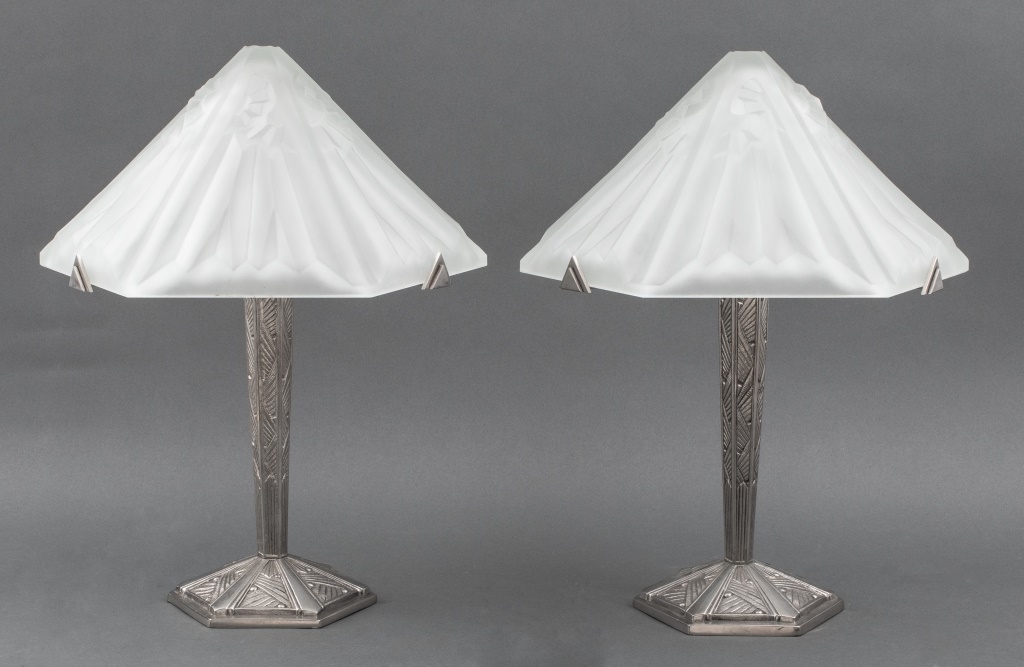 FRENCH ART DECO TABLE LAMPS PR 2bc1da