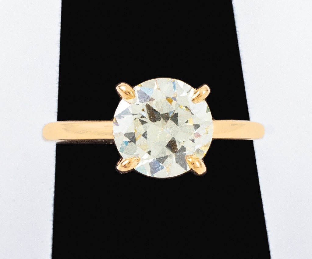 14K YELLOW GOLD SOLITAIRE DIAMOND 2bc1ed