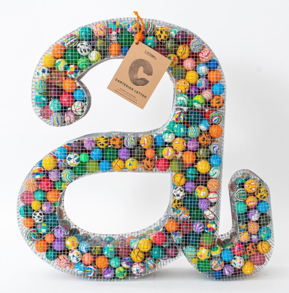 WHIMSICAL "A" MONOGRAM SCULPTURE