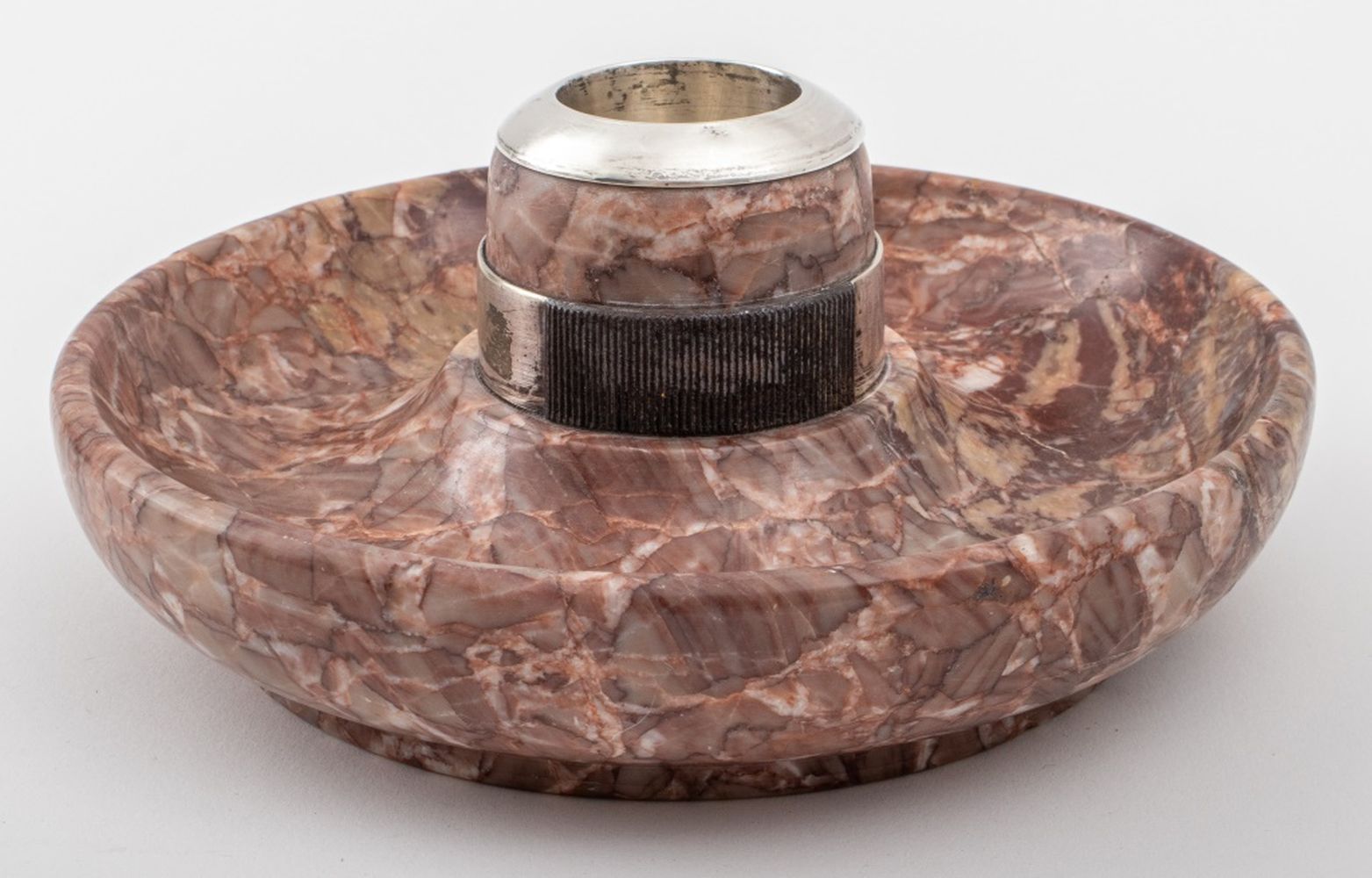 ENGLISH STERLING MOUNTED RED MARBLE