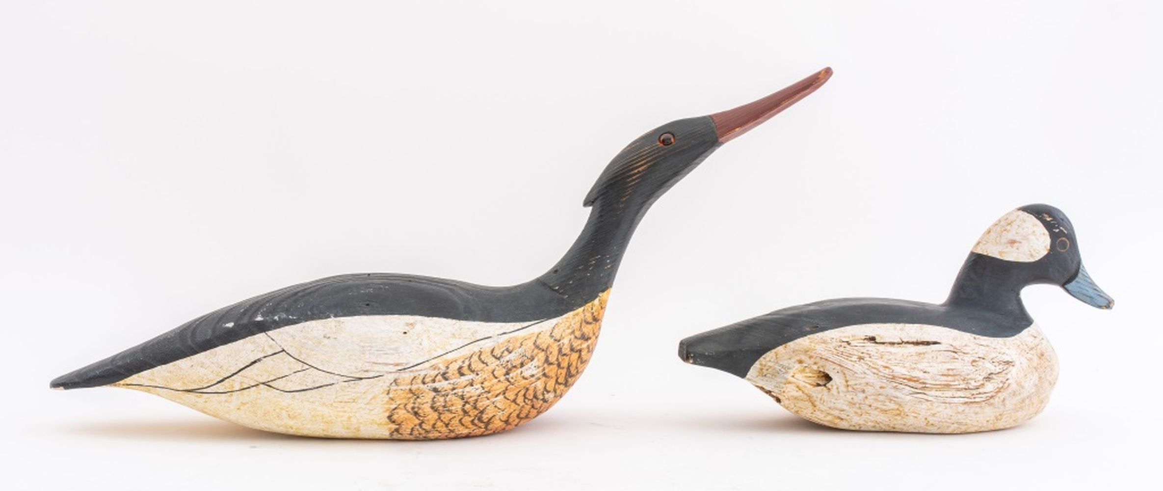 HAND-PAINTED WOODEN DUCK DECOYS,