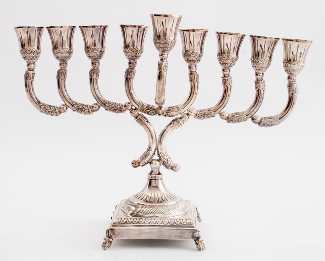 HAZORFIM STERLING SILVER MENORAH