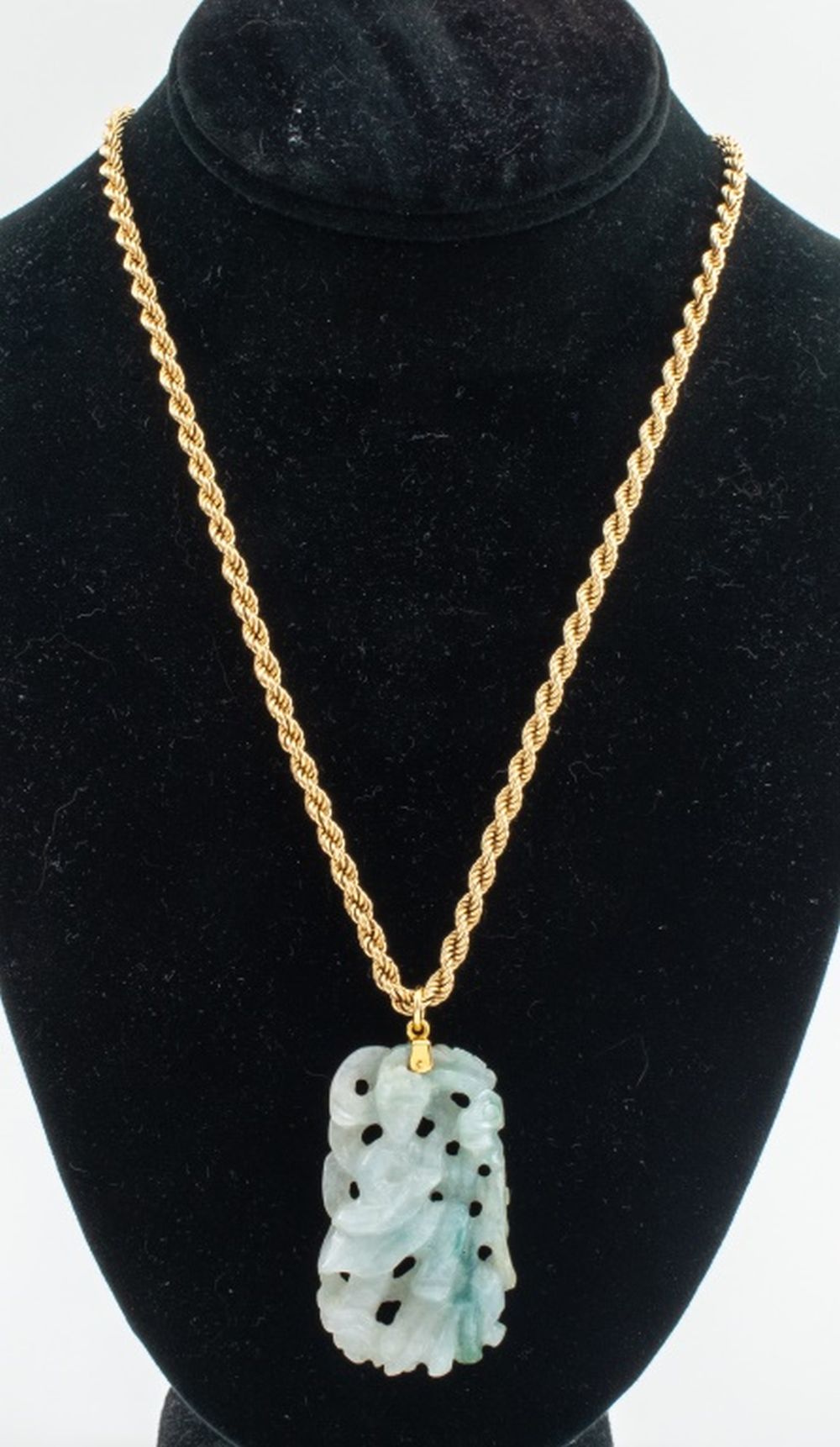 14K YELLOW GOLD NECKLACE JADE 2bc4af
