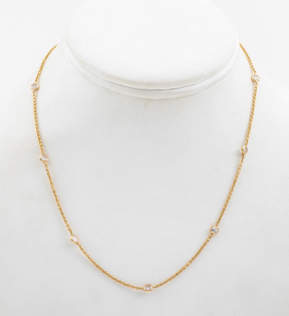 14K YELLOW GOLD DIAMOND NECKLACE