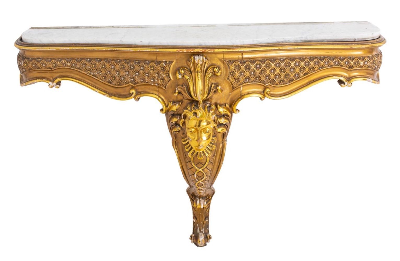 LOUIS XIV STYLE MONOPODAL GILTWOOD