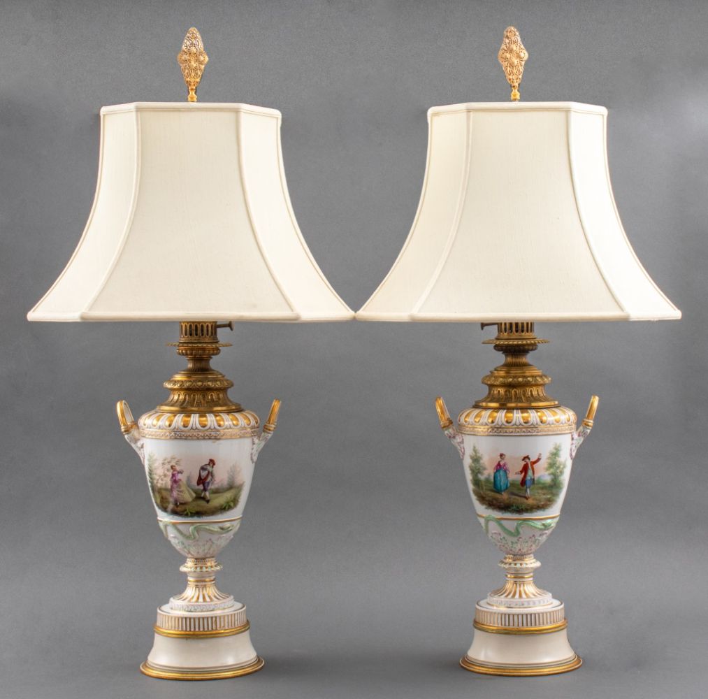 SEVRES STYLE ORMOLU & PORCELAIN