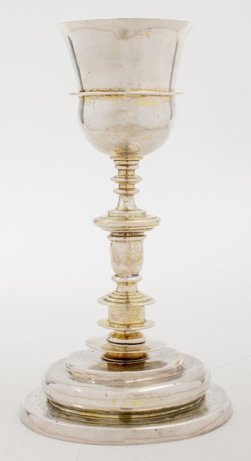ANTIQUE SILVER CHALICE WITH GOLD 2bc4f6