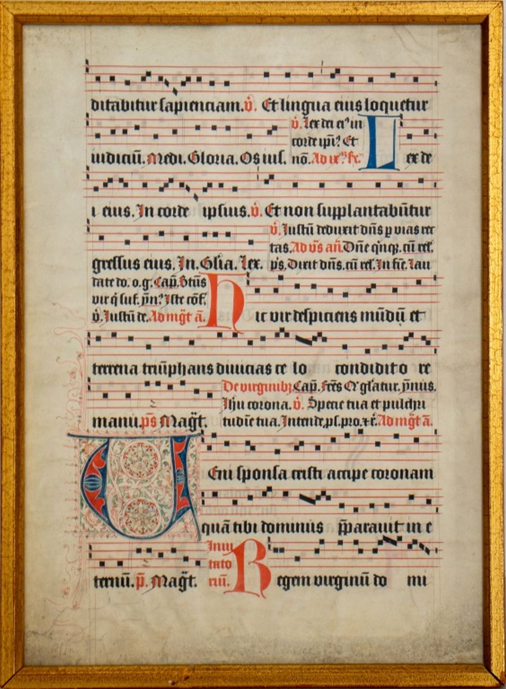 ILLUMINATED ANTIPHON MANUSCRIPT 2bc525