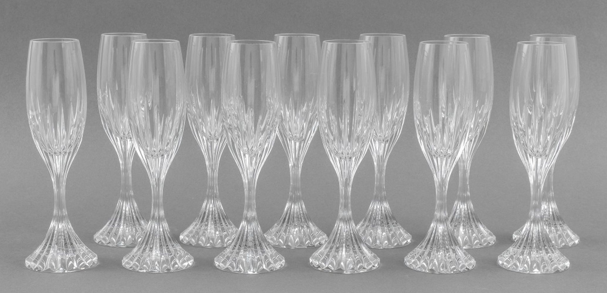 BACCARAT CRYSTAL CHAMPAGNE FLUTES  2bc531