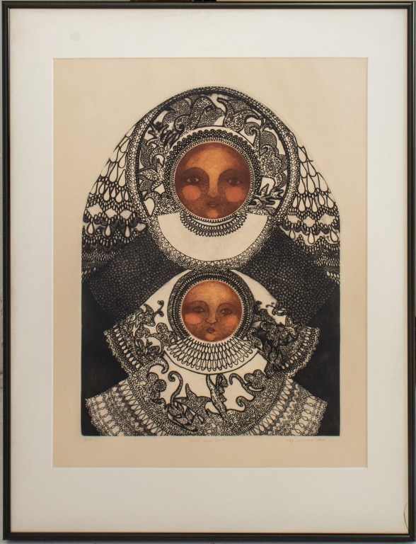 MEG DAWSON "GIRL AND DOLL" LITHOGRAPH