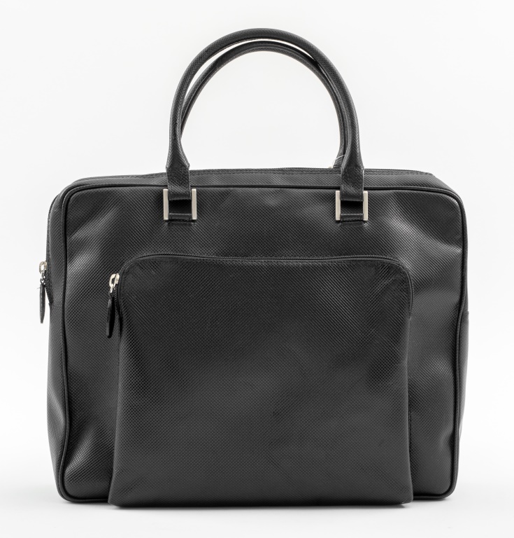 BOTTEGA VENETA BLACK LEATHER BRIEFCASE