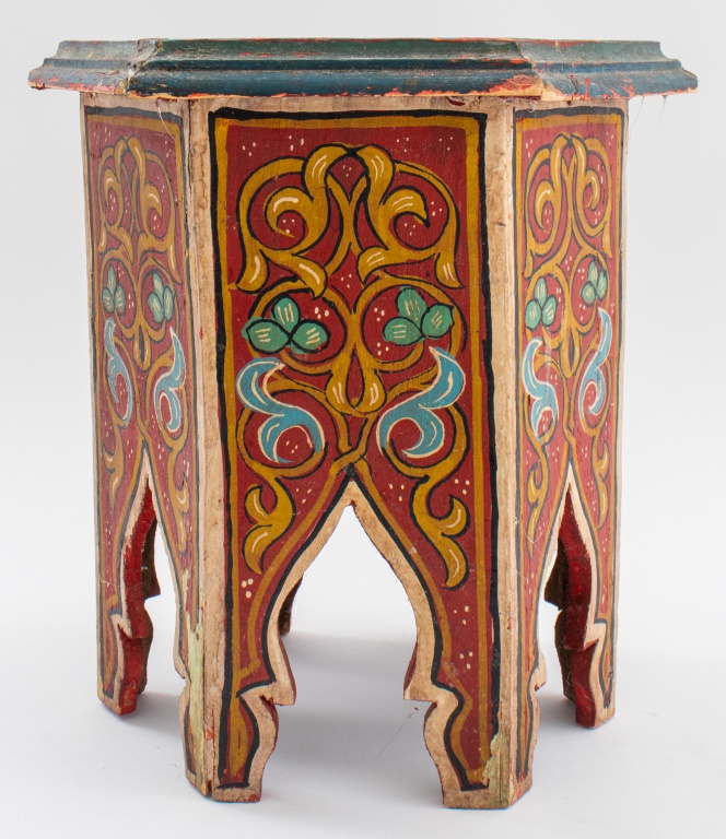 MOROCCAN STYLE DIMINUTIVE PAINTED