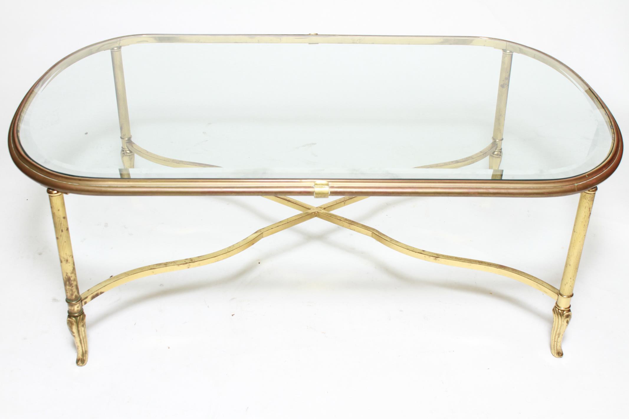 MAISON JANSEN-MANNER BRASS & GLASS