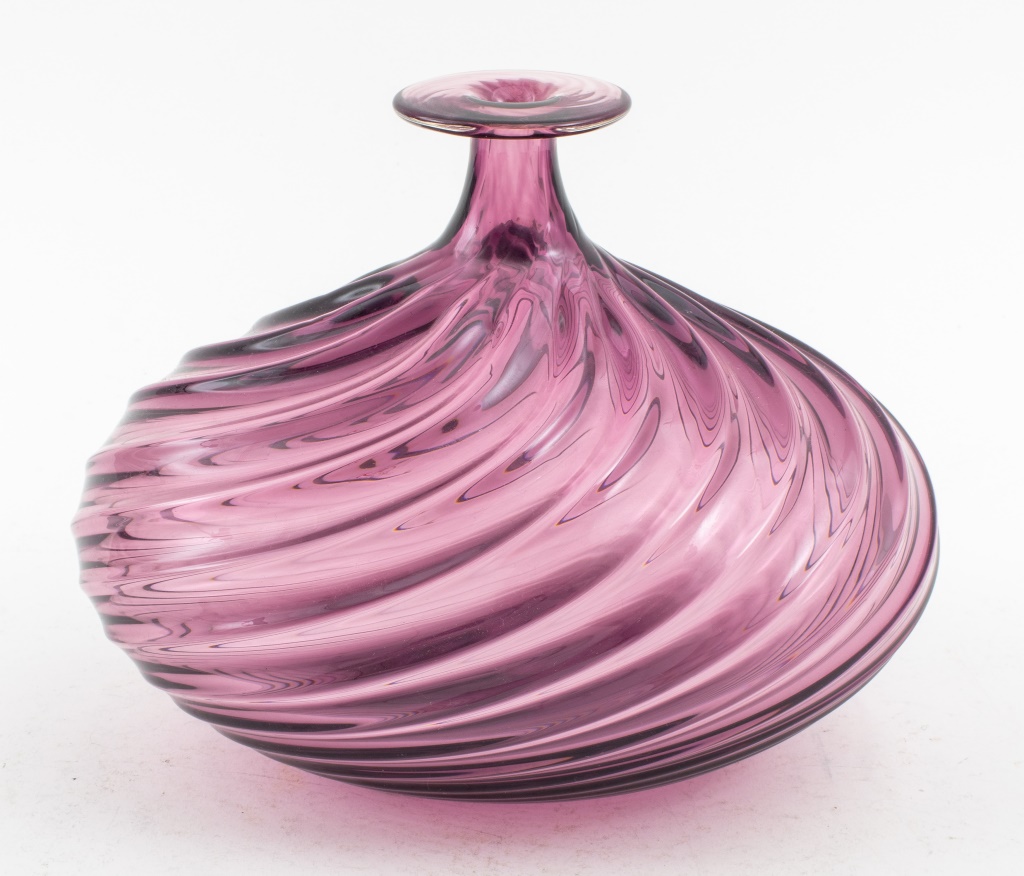 MURANO CENEDESE PURPLE GLASS VASE 2bc618